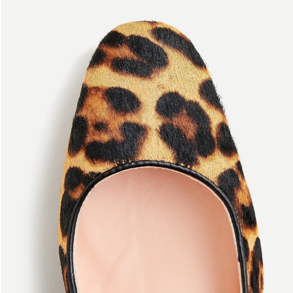 J.Crew Kate Block Heel Pumps in Leopard Calf Hair- NIB- Mahogany- Size 9.5 - Picture 3 of 10